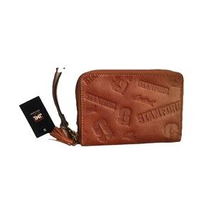 JML by Jack Mason Stanford Cardinal Zipper Leather Sideline Wristlet